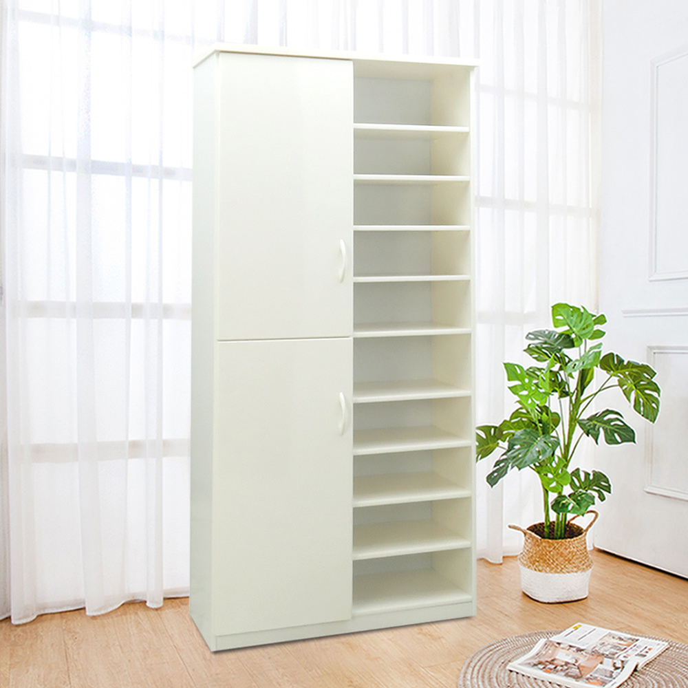 防潮防蛀 防水塑鋼2.8尺二門右開放高鞋櫃(五色可選)