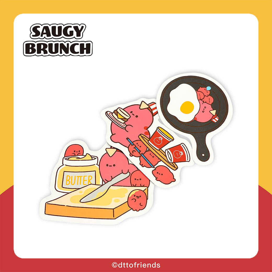 dtto friends-saugy brunch系列-造型明信片-吐司小隊