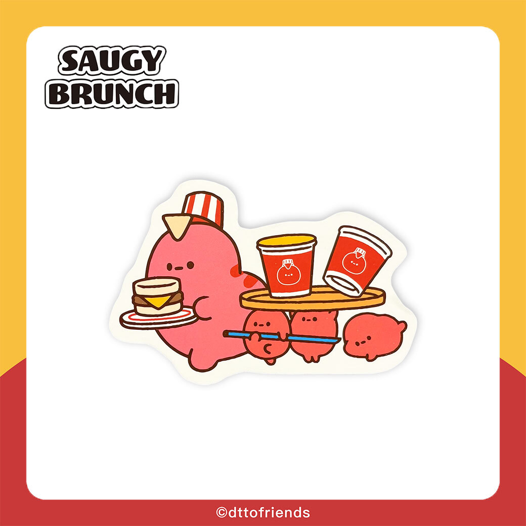 dtto friends-saugy brunch系列-造型明信片-送餐小隊