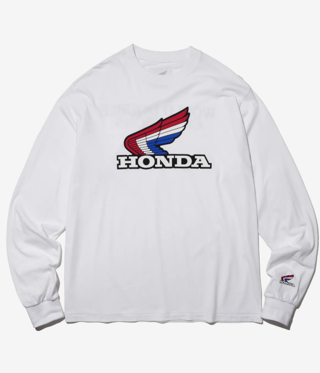 HONDA 本田 /  Wing Logo Racing Long Sleeve_White / HFS1LS303DWH  /   AUG25