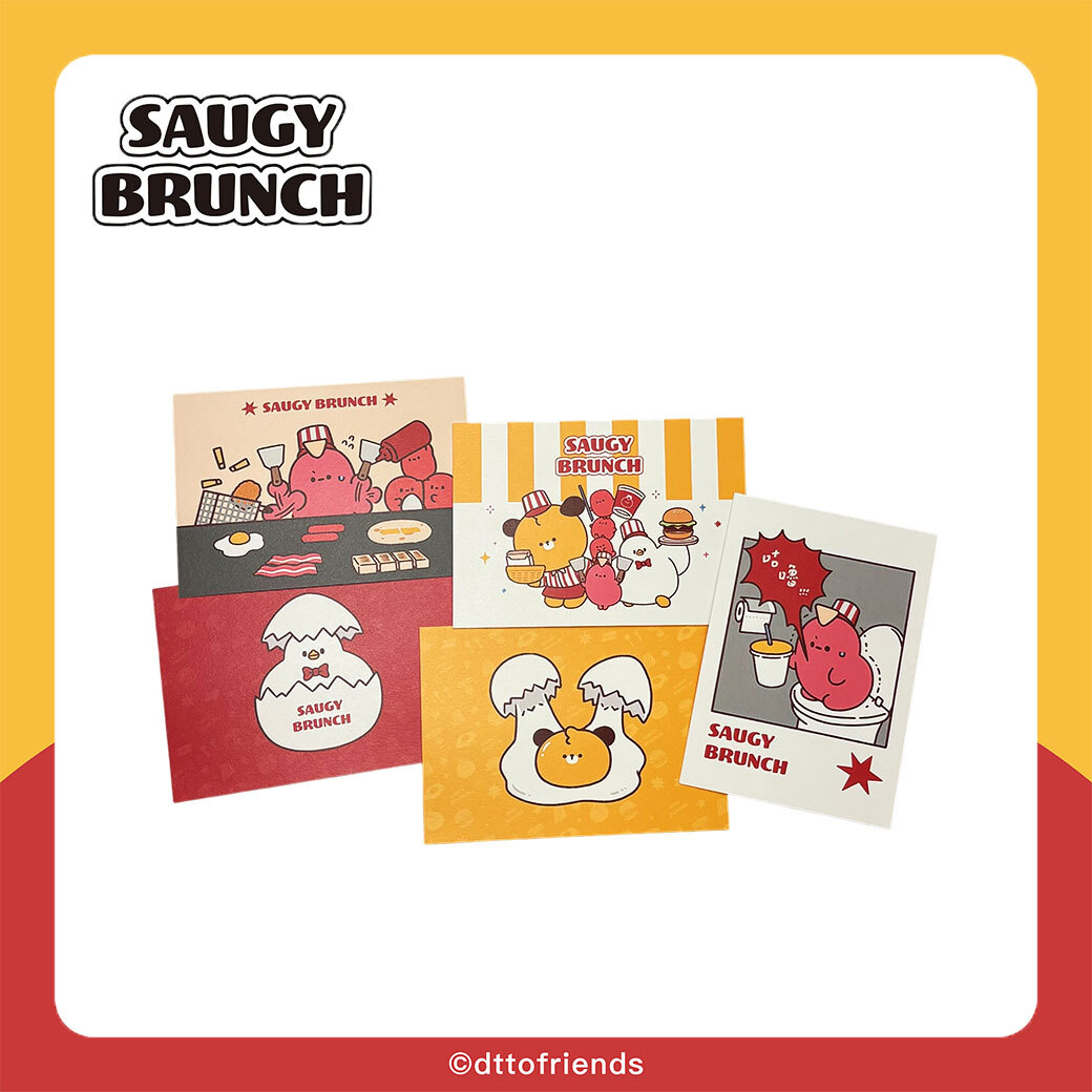dtto friends-saugy brunch系列-明信片組(5入)