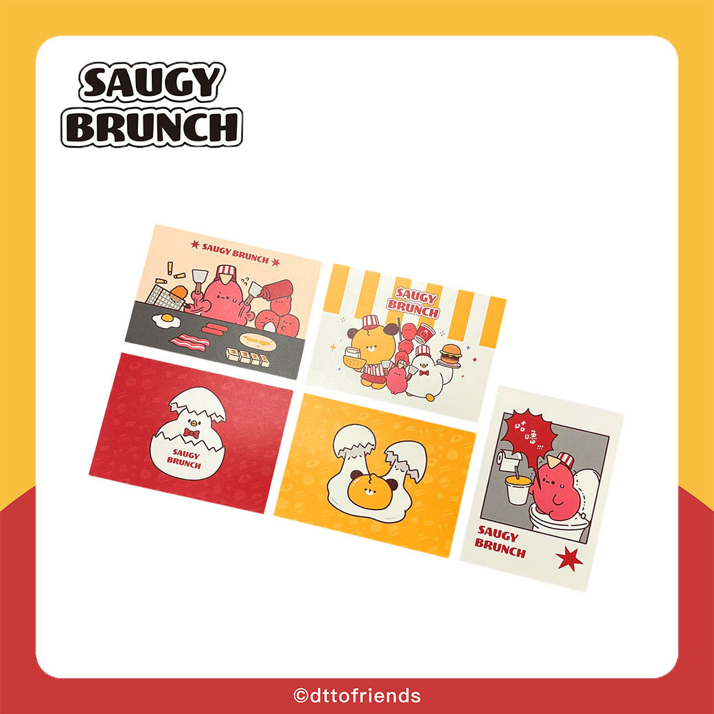 dtto friends-saugy brunch系列-明信片組(5入)