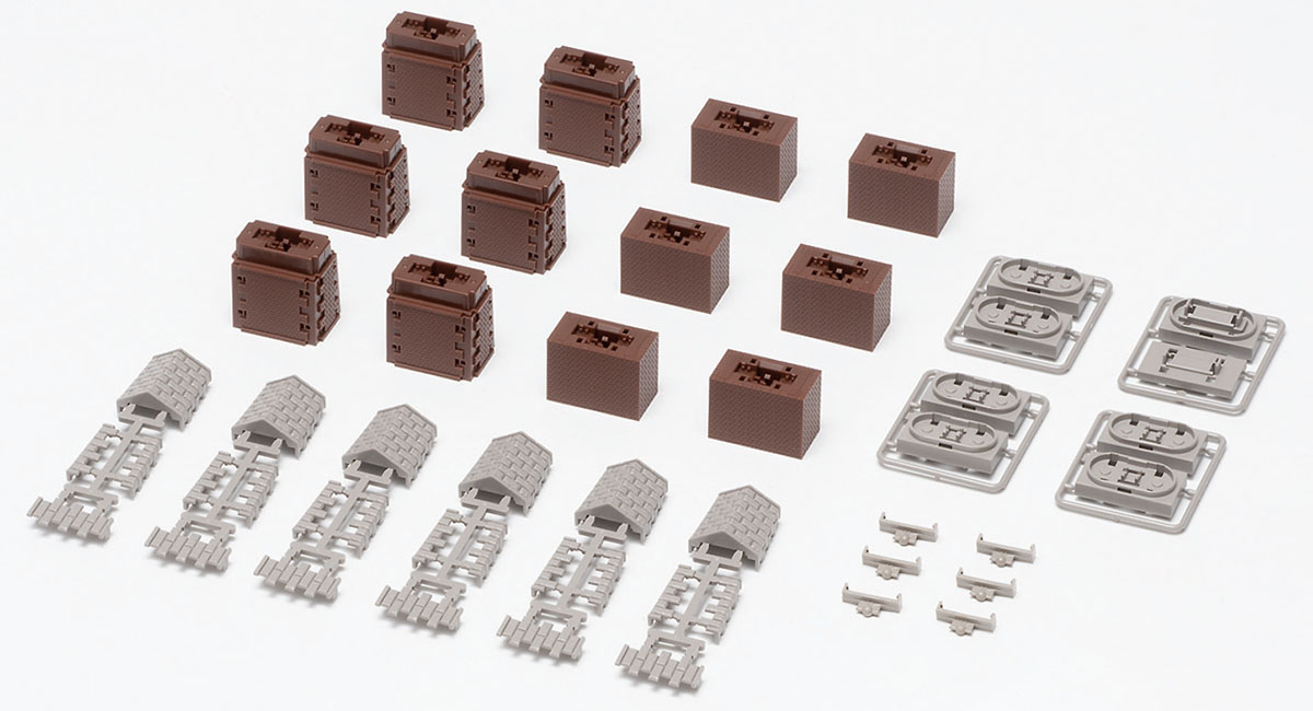 Tomix 3271 N規 磚砌橋墩 角形.6入