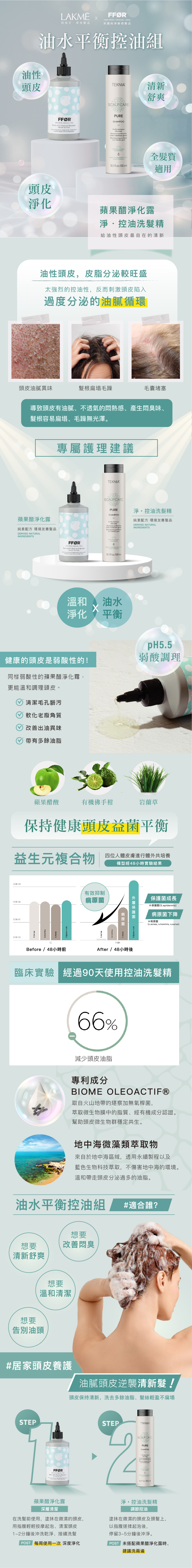 ▎產品特色： ✔ 溫和淨化頭皮油脂 ✔ 維持髮肌油水平衡 ✔ 有機天然無刺激性  ▎推薦對象： 頭皮皮脂分泌較旺盛，容易因堵塞或髒污導致悶味、扁塌與不透氣感。  ▎使用方式： 使用蘋果醋淨化露深度清潔頭皮毛孔，軟化角質改善出油異味(建議1周使用一次)，接續使用控油洗髮精，溫和洗去多餘油脂  ▎保存方法： 請置於陰涼處，請勿直接陽光照射，以免變質。