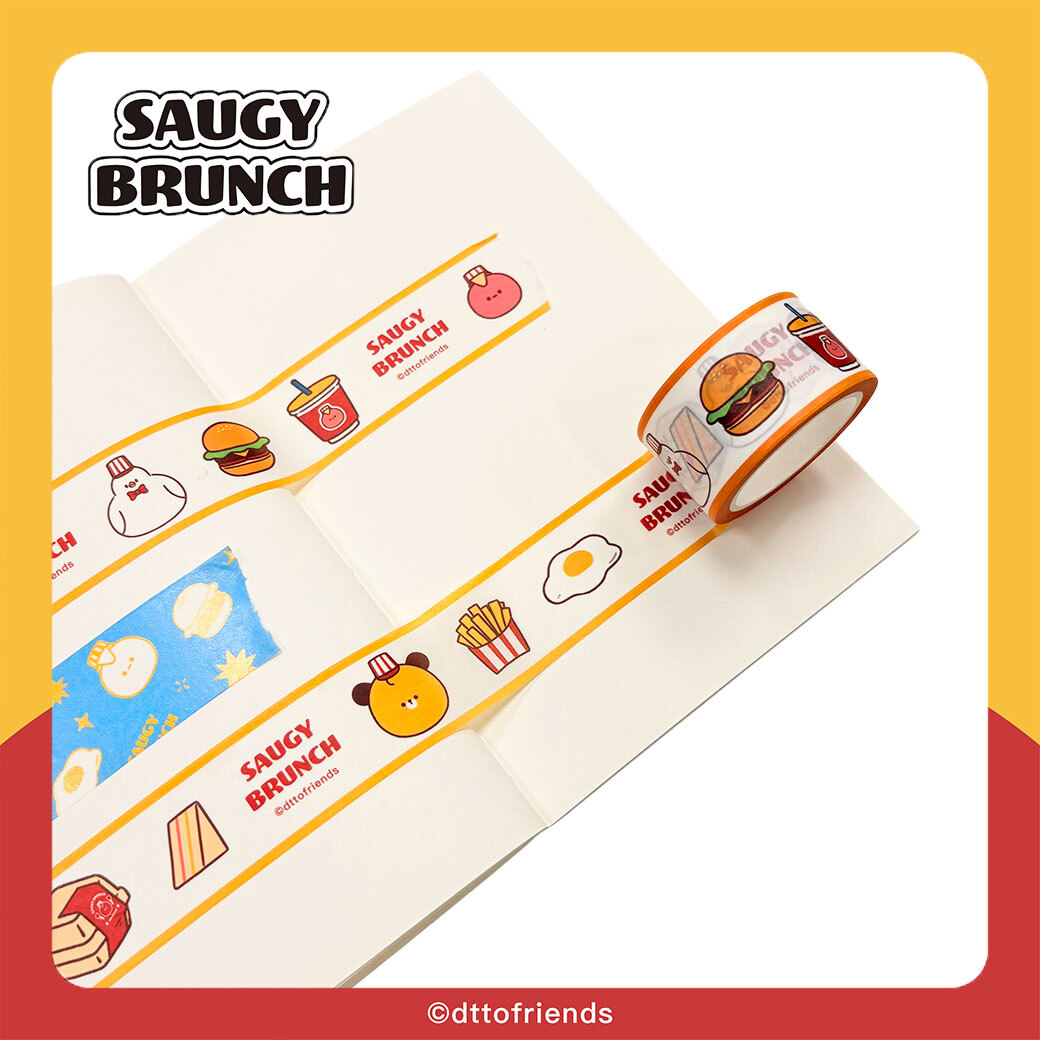 dtto friends-saugy brunch系列-紙膠帶-早午餐派對