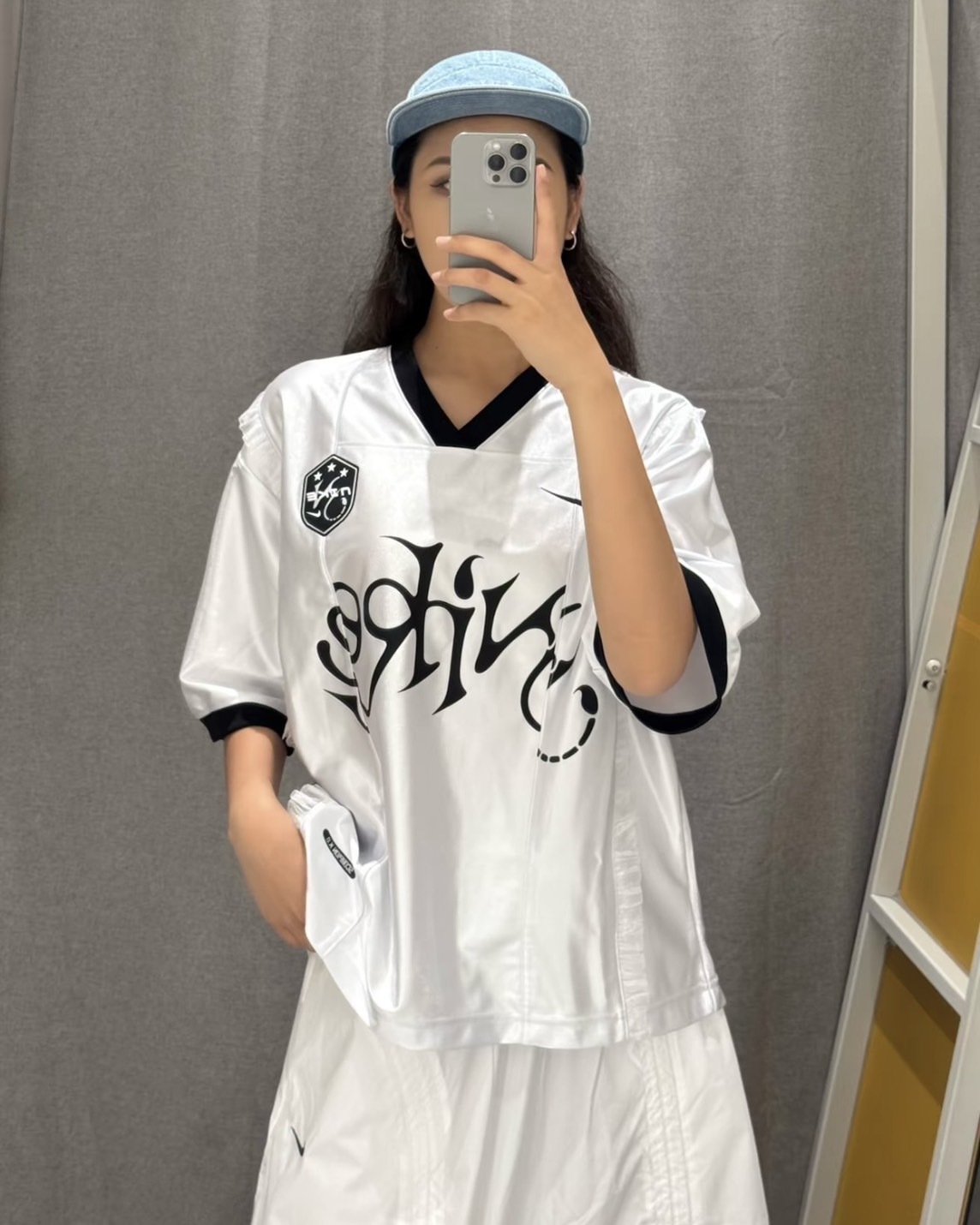 【現貨】Nike AS NSW SS GX Sportswear V領 光澤 蕾絲 球衣 2色