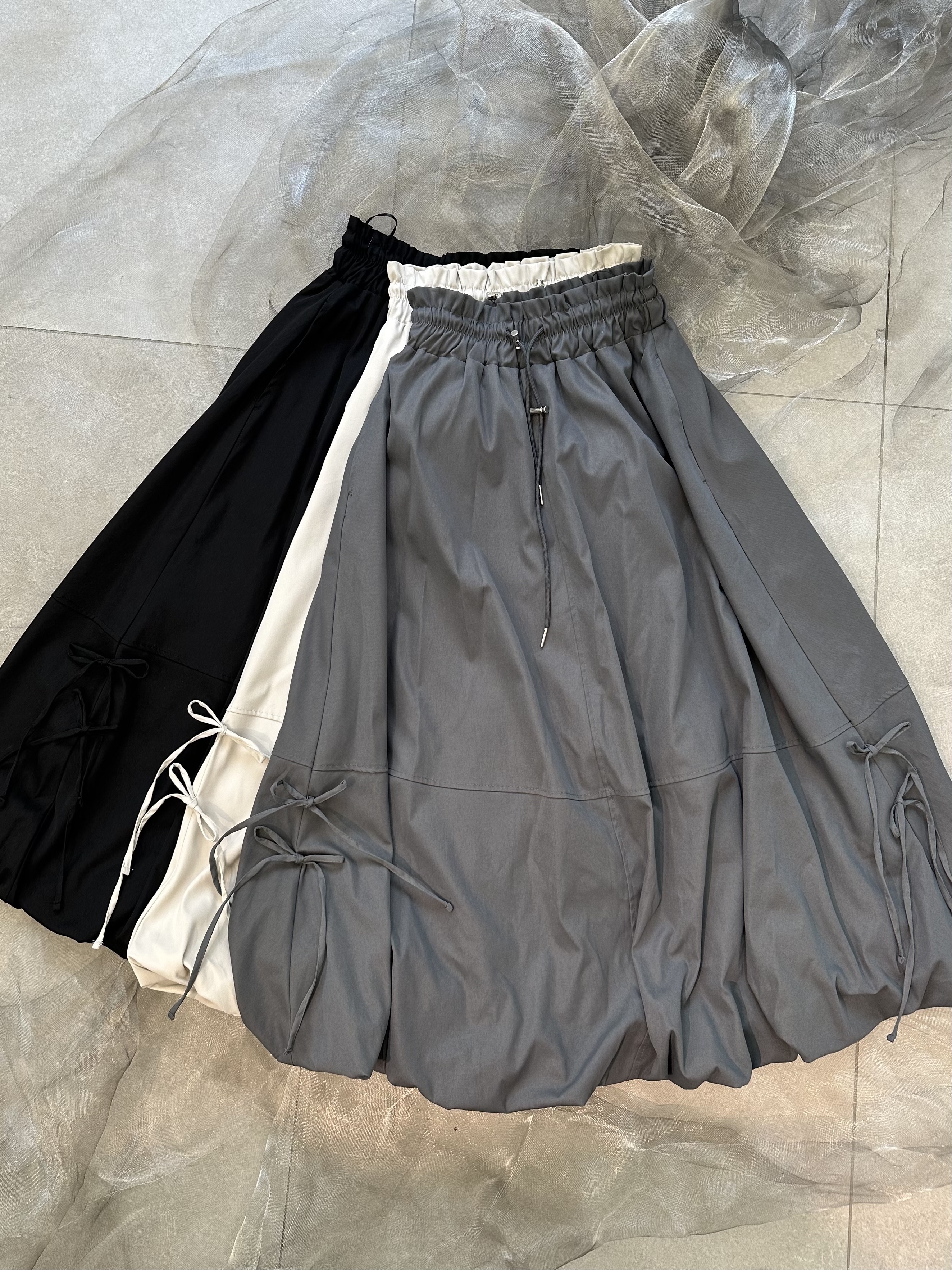 蝴蝶結氣球裙 - SK53819