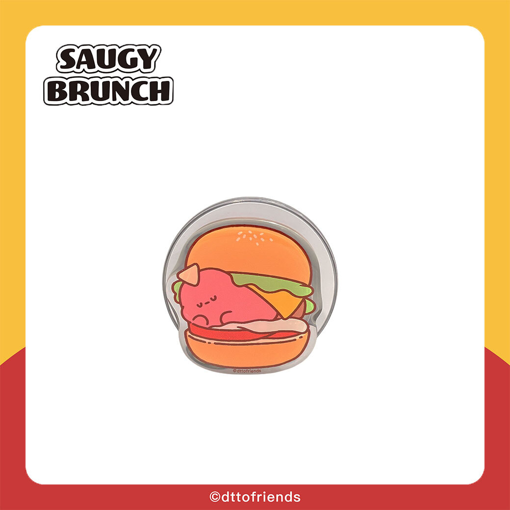 dtto friends-saugy brunch系列-磁吸手機支架-Saugy漢堡