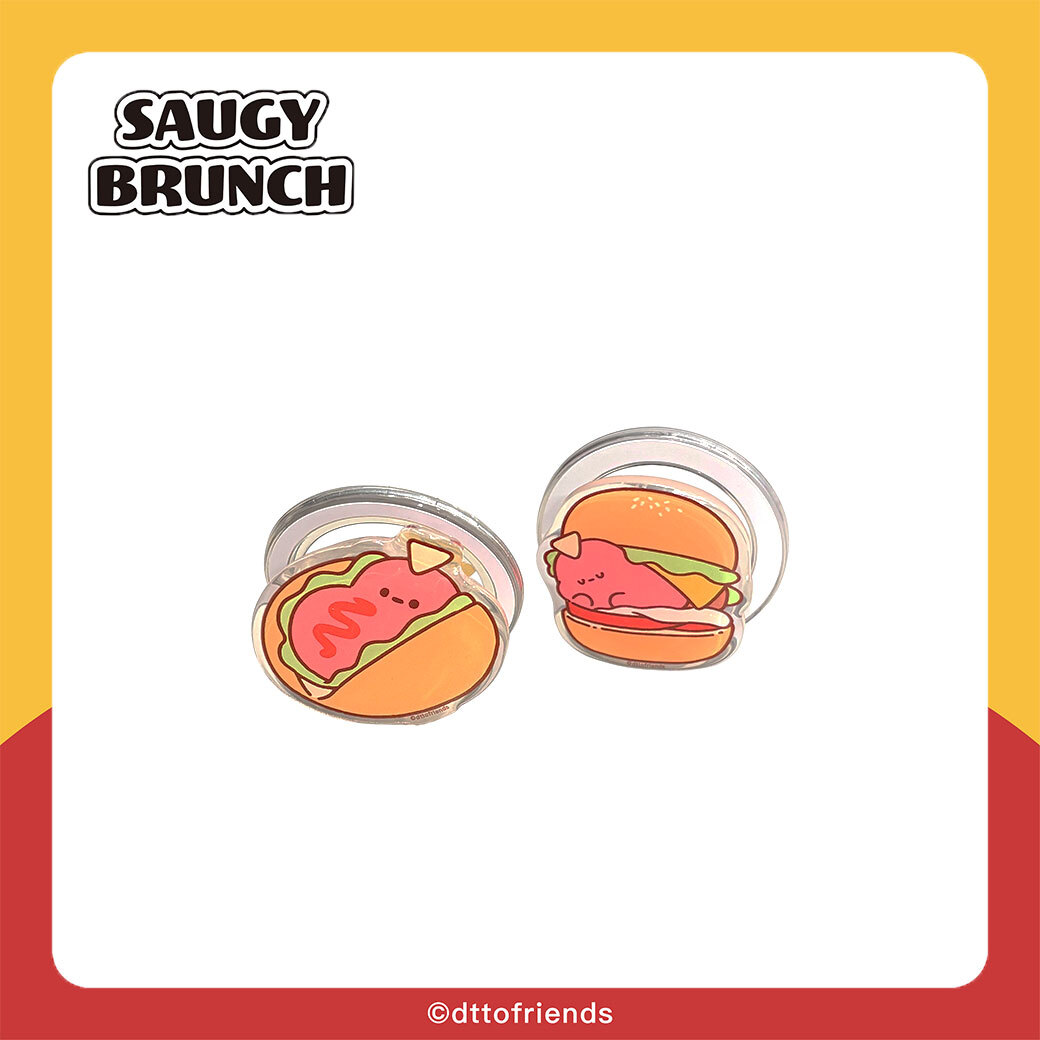 dtto friends-saugy brunch系列-磁吸手機支架-Saugy漢堡