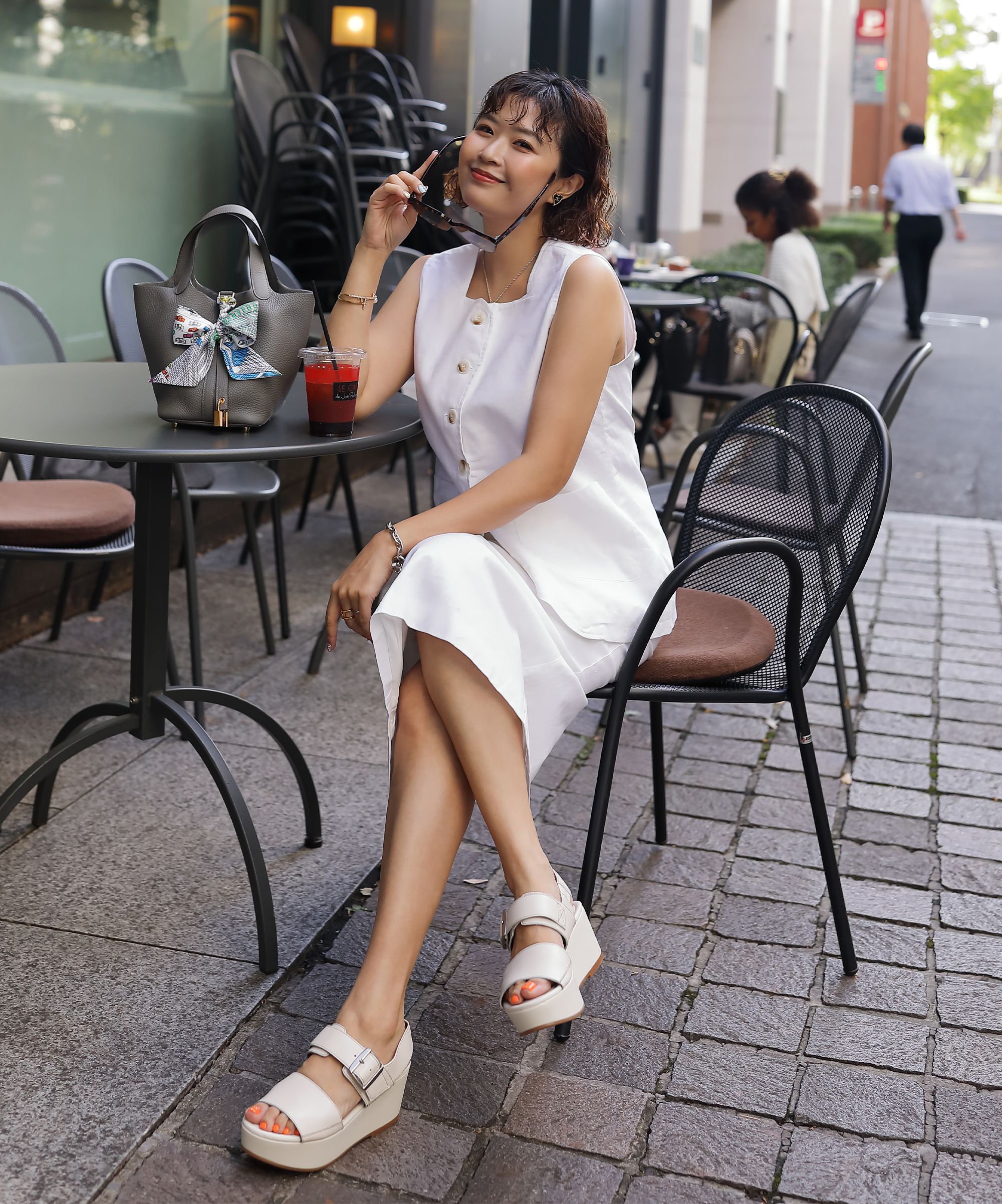 Rosa厚底方釦涼鞋(兩色)