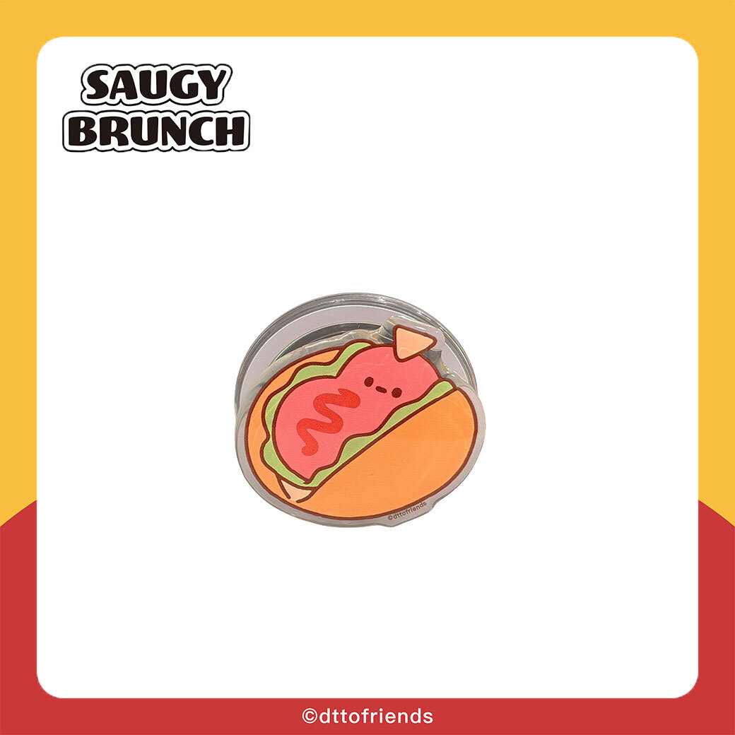 dtto friends-saugy brunch系列-磁吸手機支架-Saugy熱狗堡