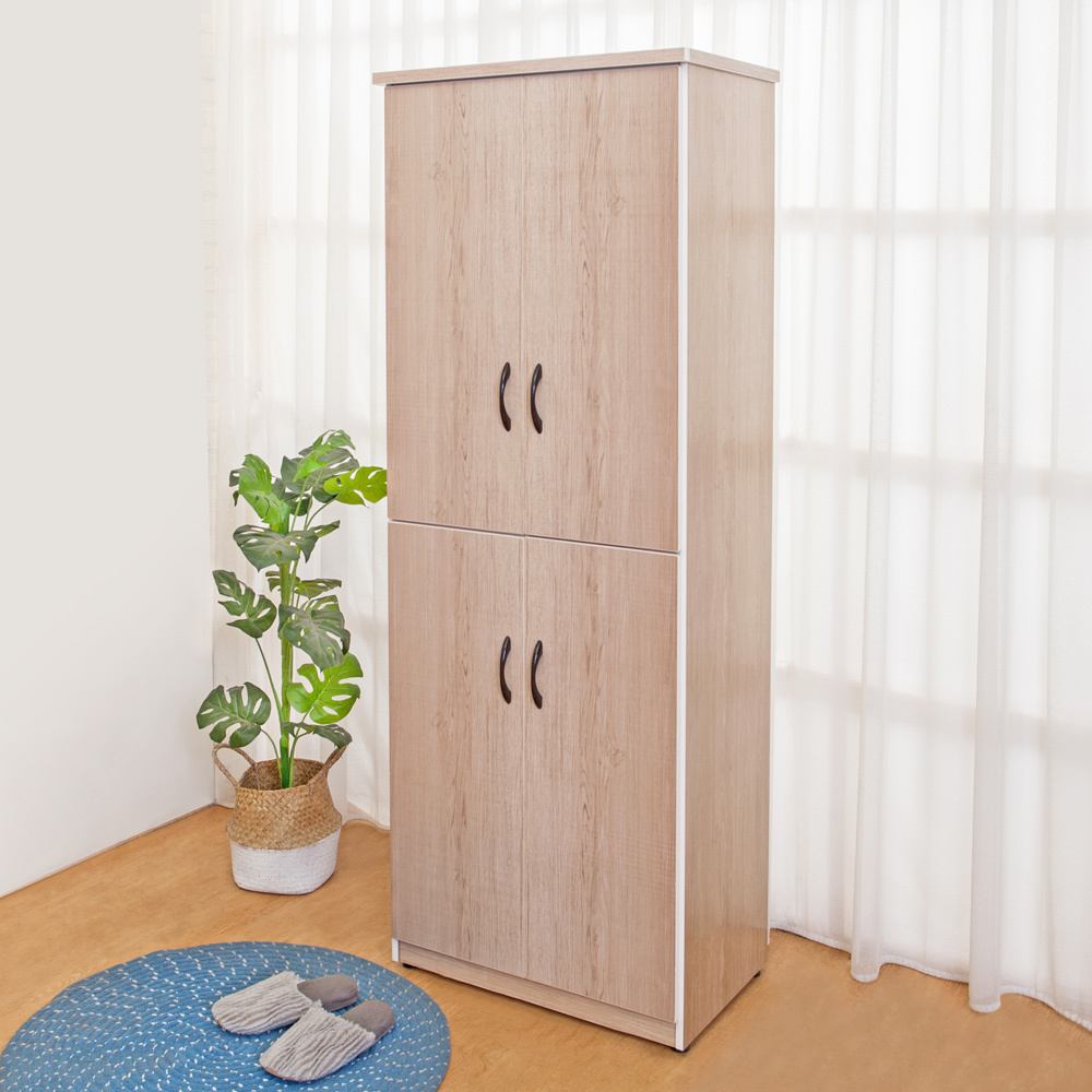 防潮防蛀 防水塑鋼2.2尺四門高鞋櫃(兩色可選)