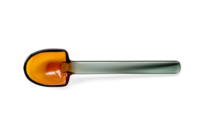 amabro-TWO TONE 玻璃雪鏟匙 / 琥珀x黑