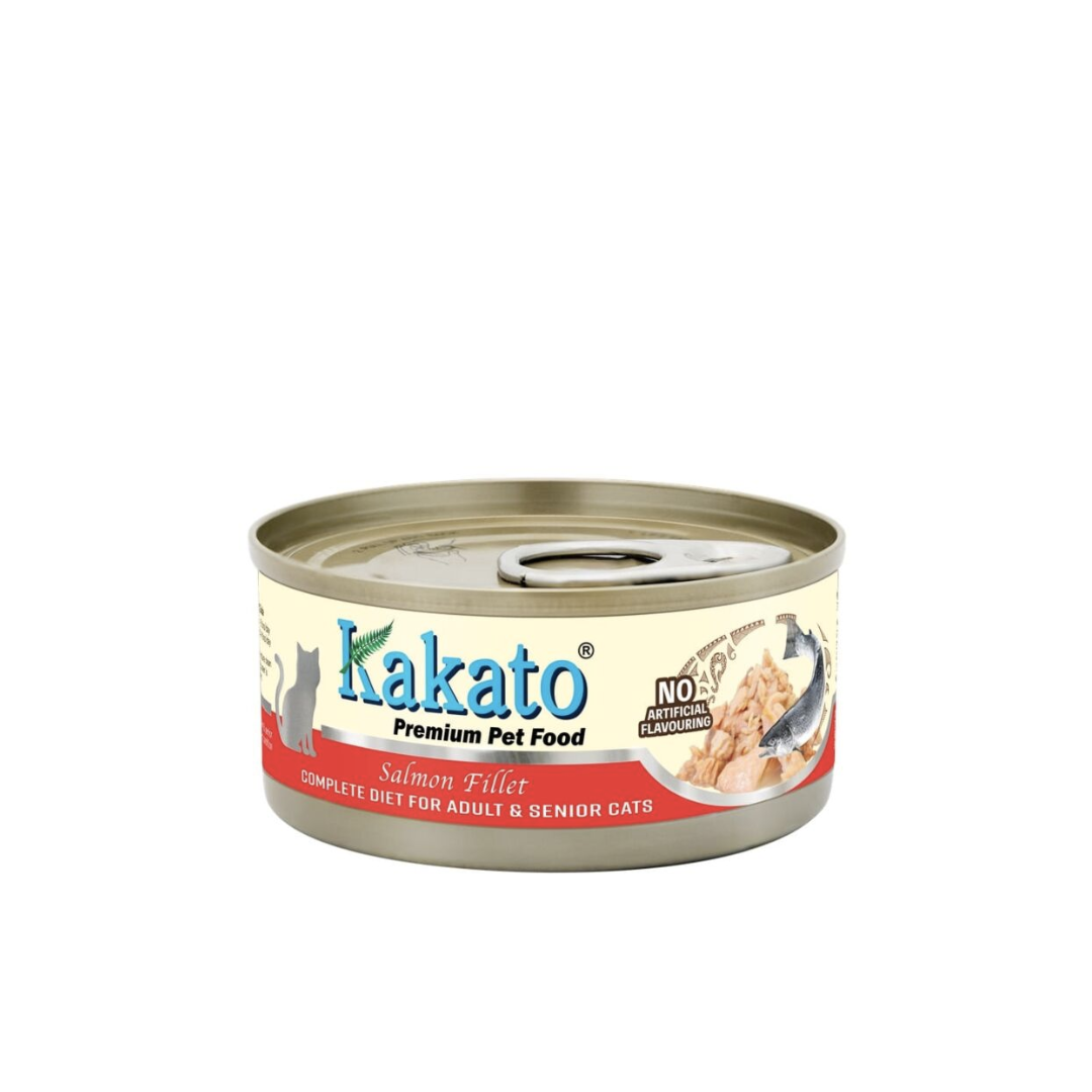Kakato - 貓濕糧 - 全營養單一動物蛋白系列 - 三文魚 70g (24罐)