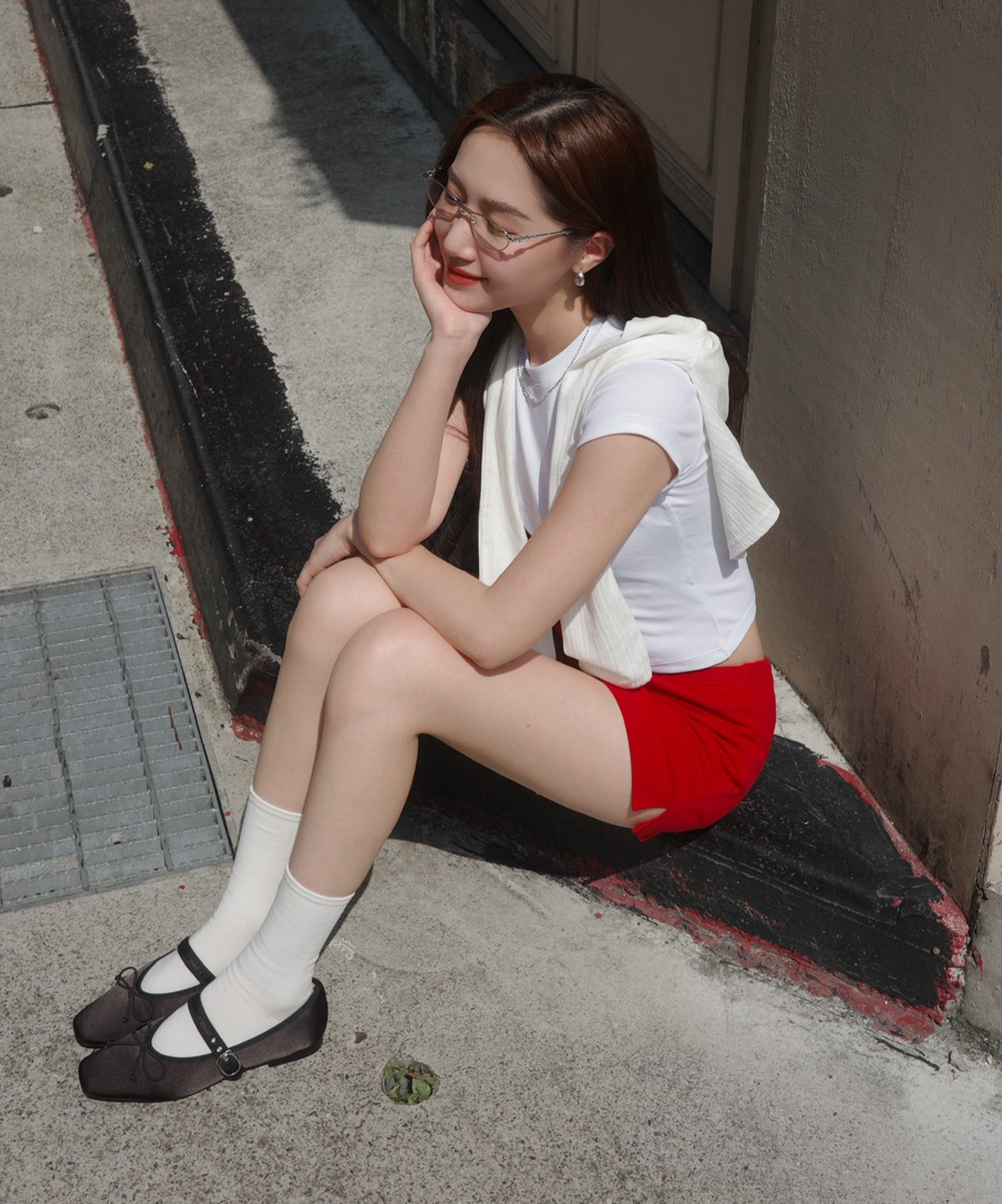 Basia 緞面蝴蝶結瑪莉珍鞋 (三色)