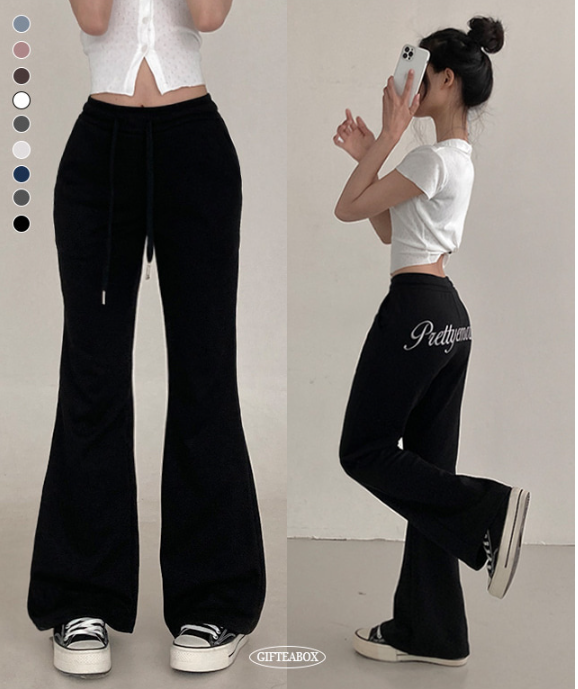 夏季預訂｜PRETTY背面字母喇叭褲