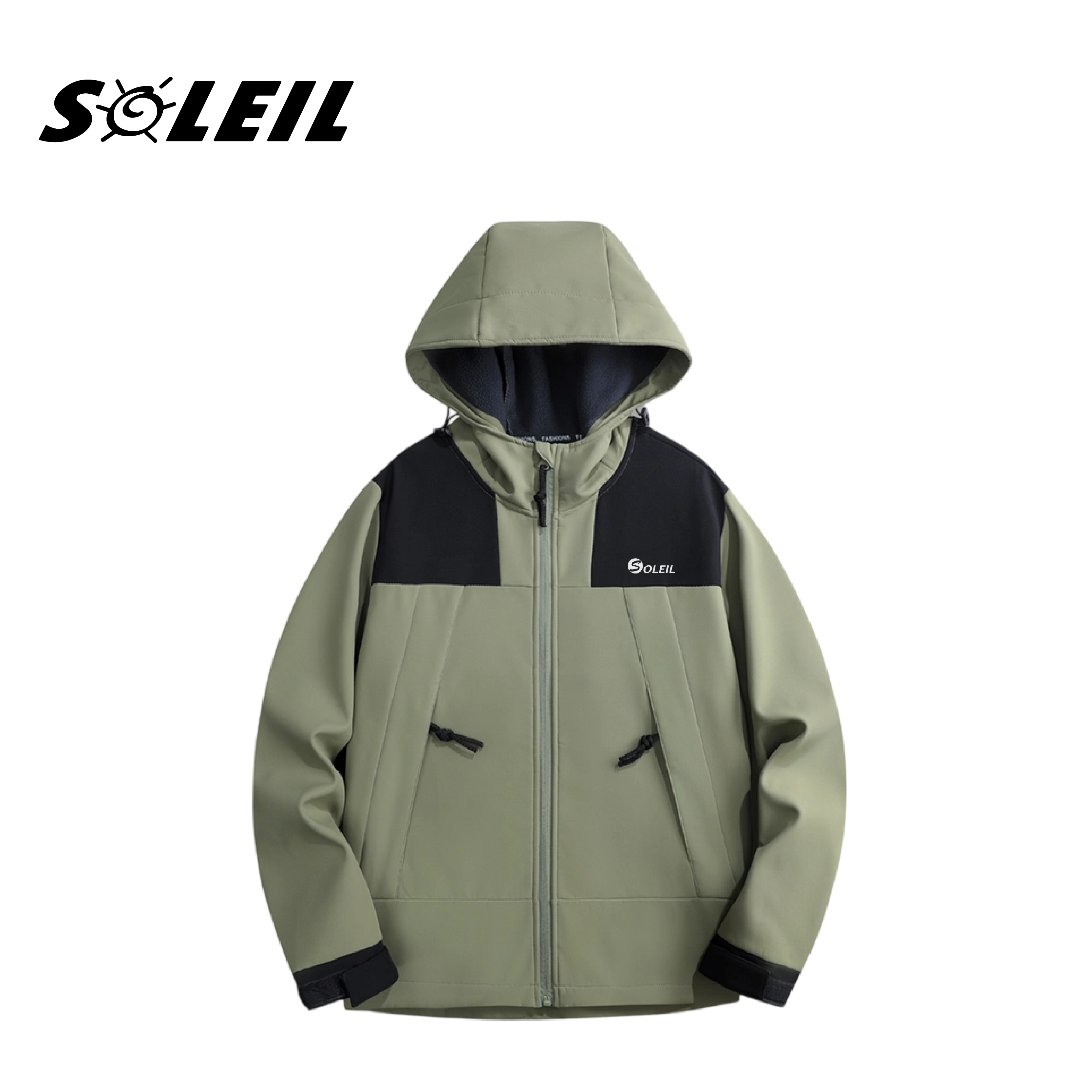 SOLEIL 拼接軟殼保暖外套 中性款 (4色) 04SL1311