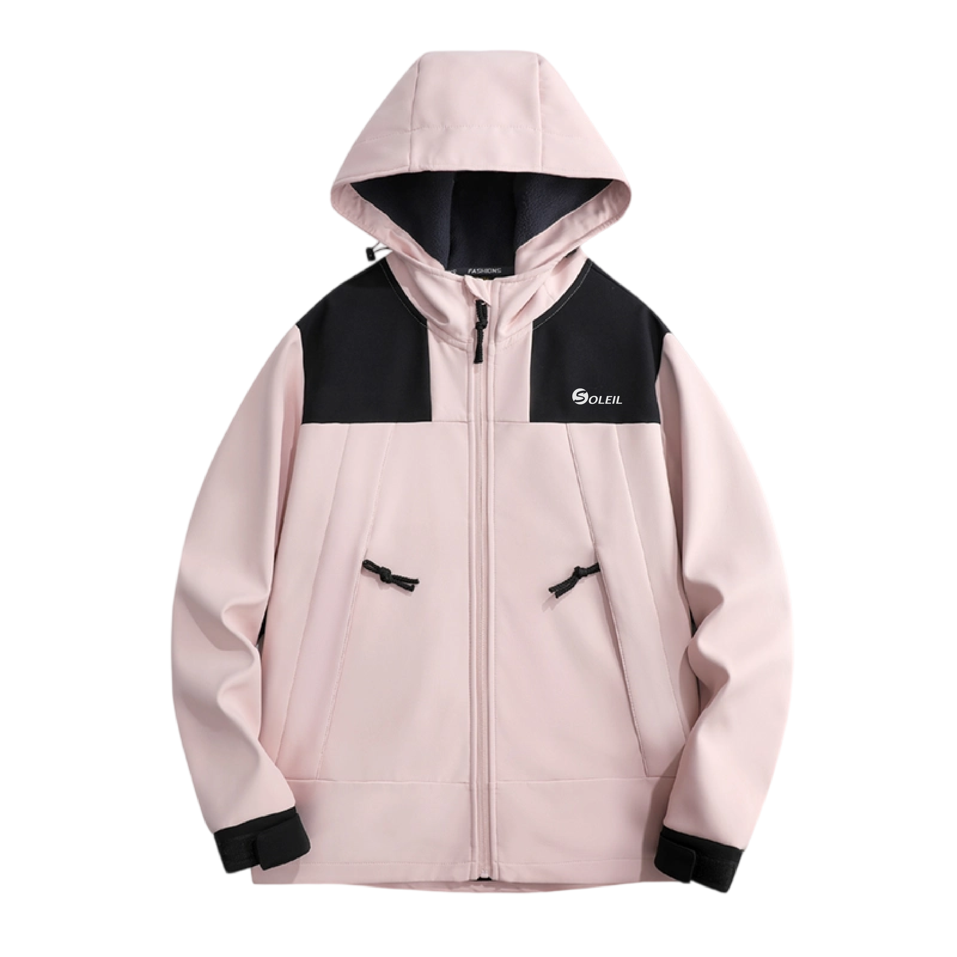 SOLEIL 拼接軟殼保暖外套 中性款 (4色) 04SL1311