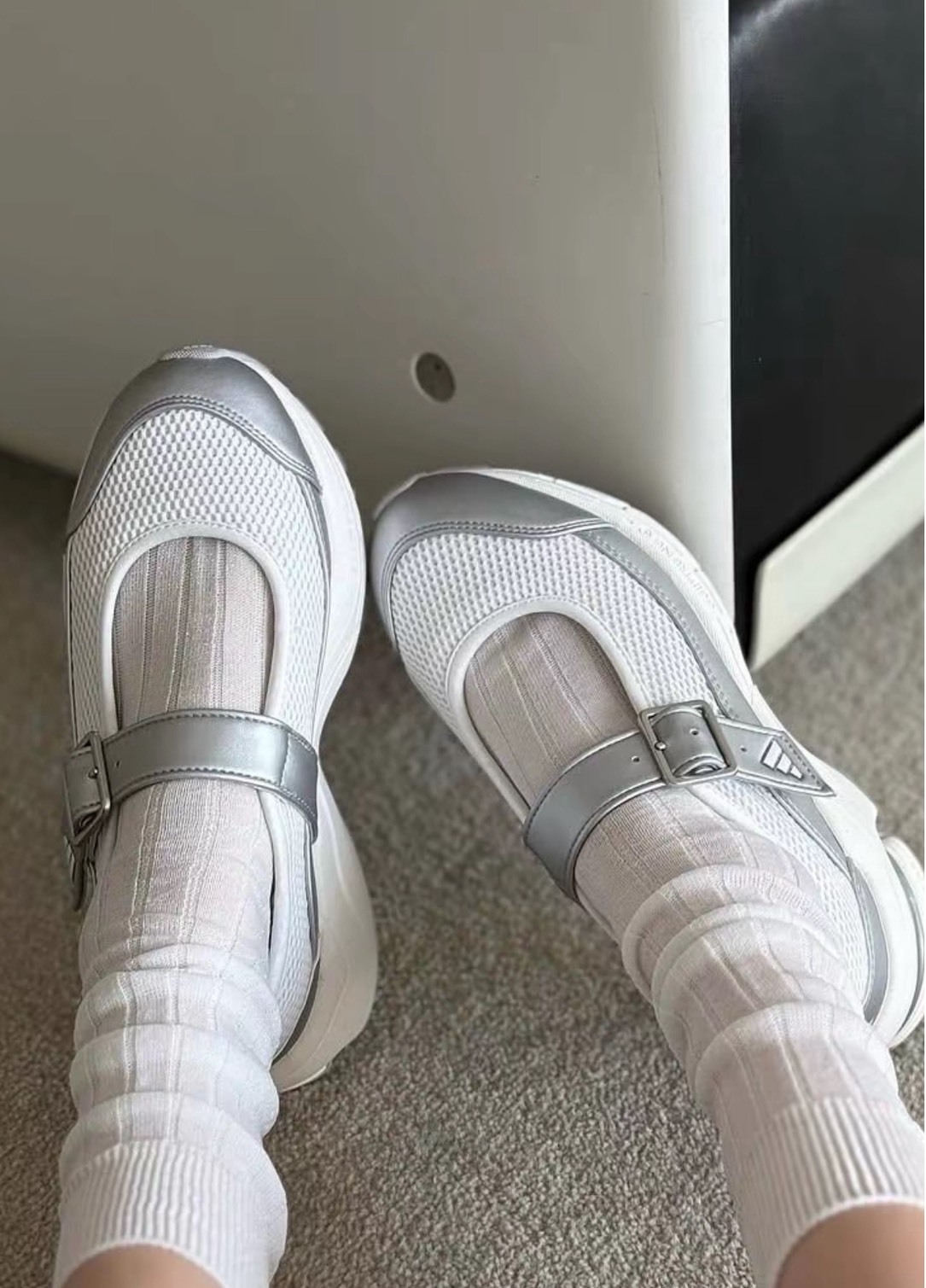 adidas FOS FORMOTION 厚底瑪麗珍鞋 銀灰 運動休閒增高女鞋 慢跑健走潮鞋Aug25