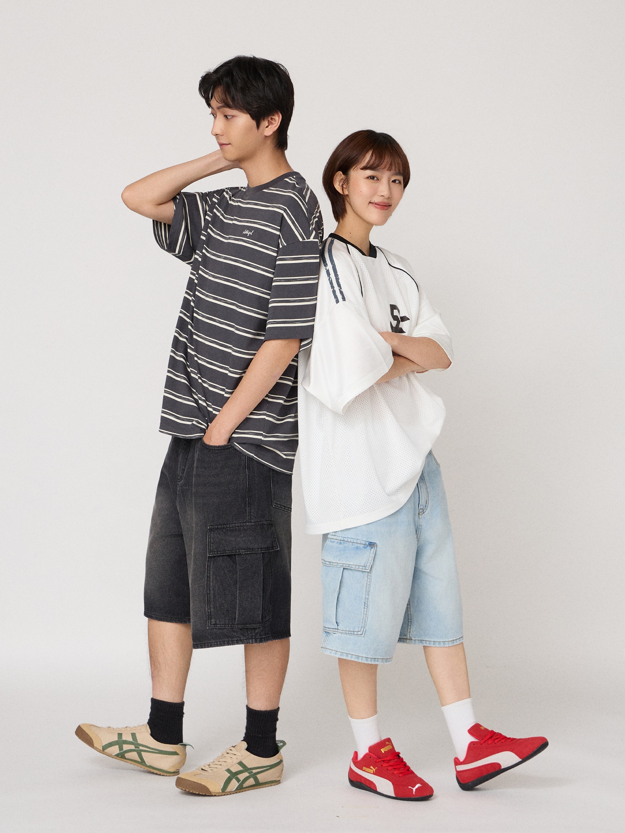 丹寧放空作業褲