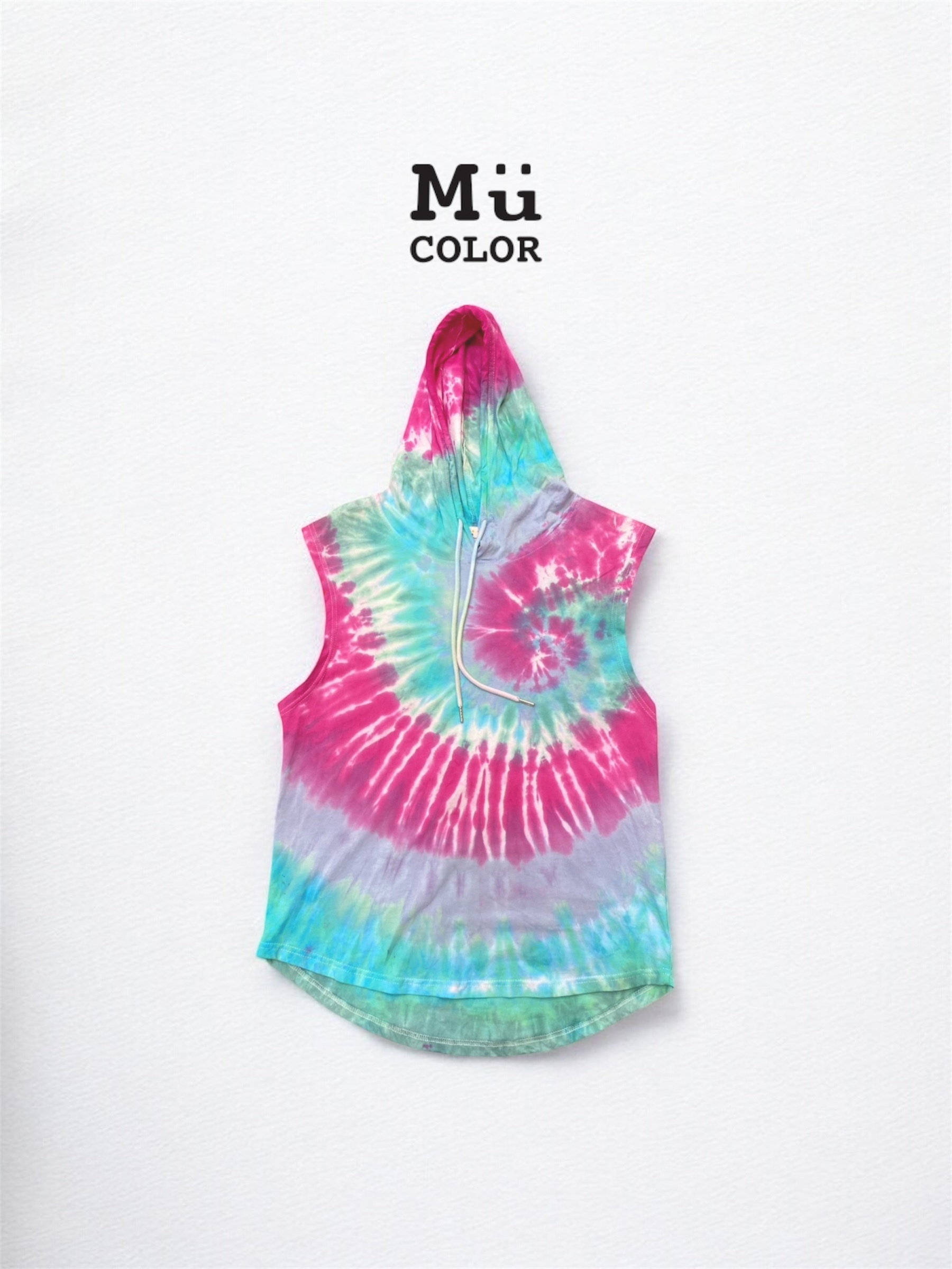 慕慕卡樂 / 冰染連帽背心  M