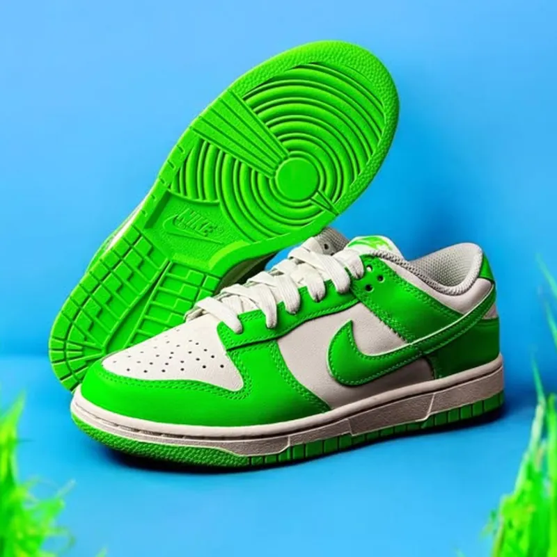 Nike Dunk Low Green Strike 青綠白 皮革 女鞋 復古 低筒 HV0842-133