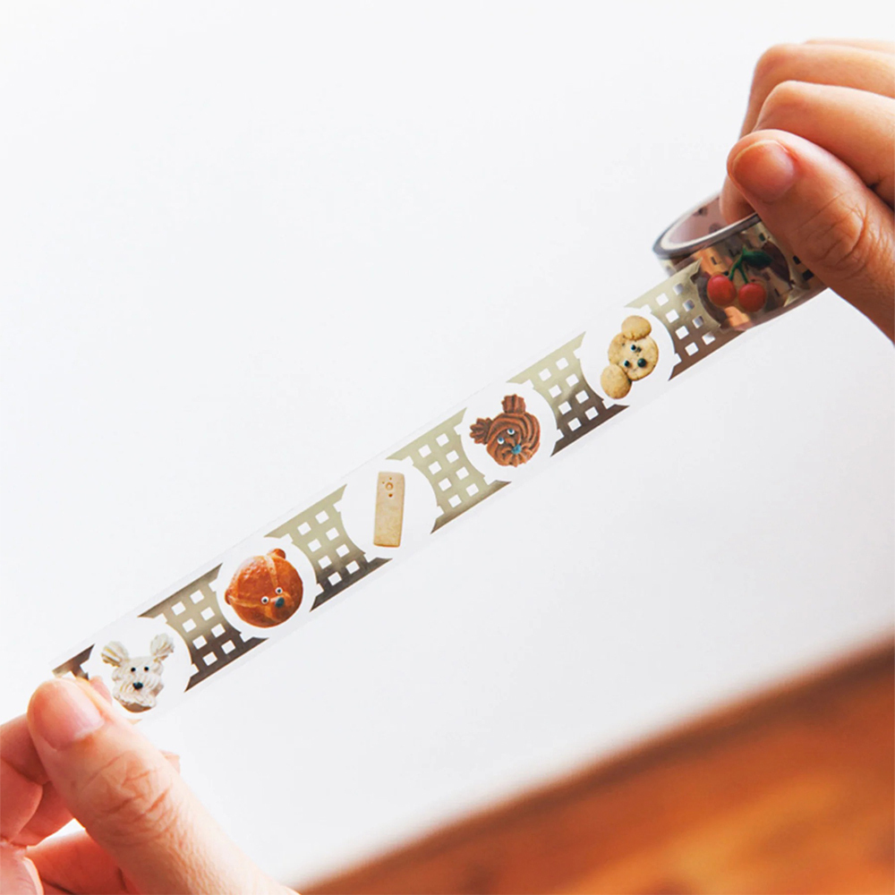 限定款 HITOTOKI SODA 箔押 手工餅乾 透明PET 膠帶|KING JIM 日本