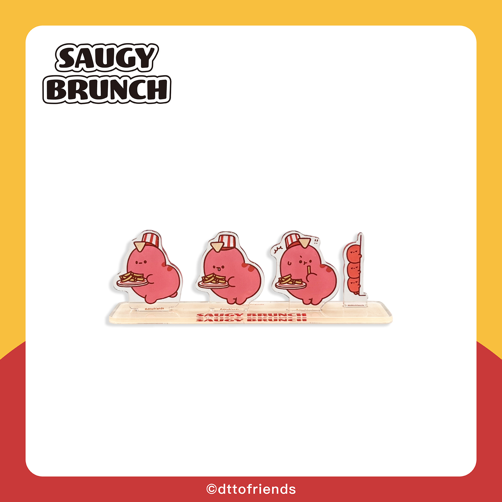 dtto friends-saugy brunch系列-情境立牌-Saugy偷吃薯條