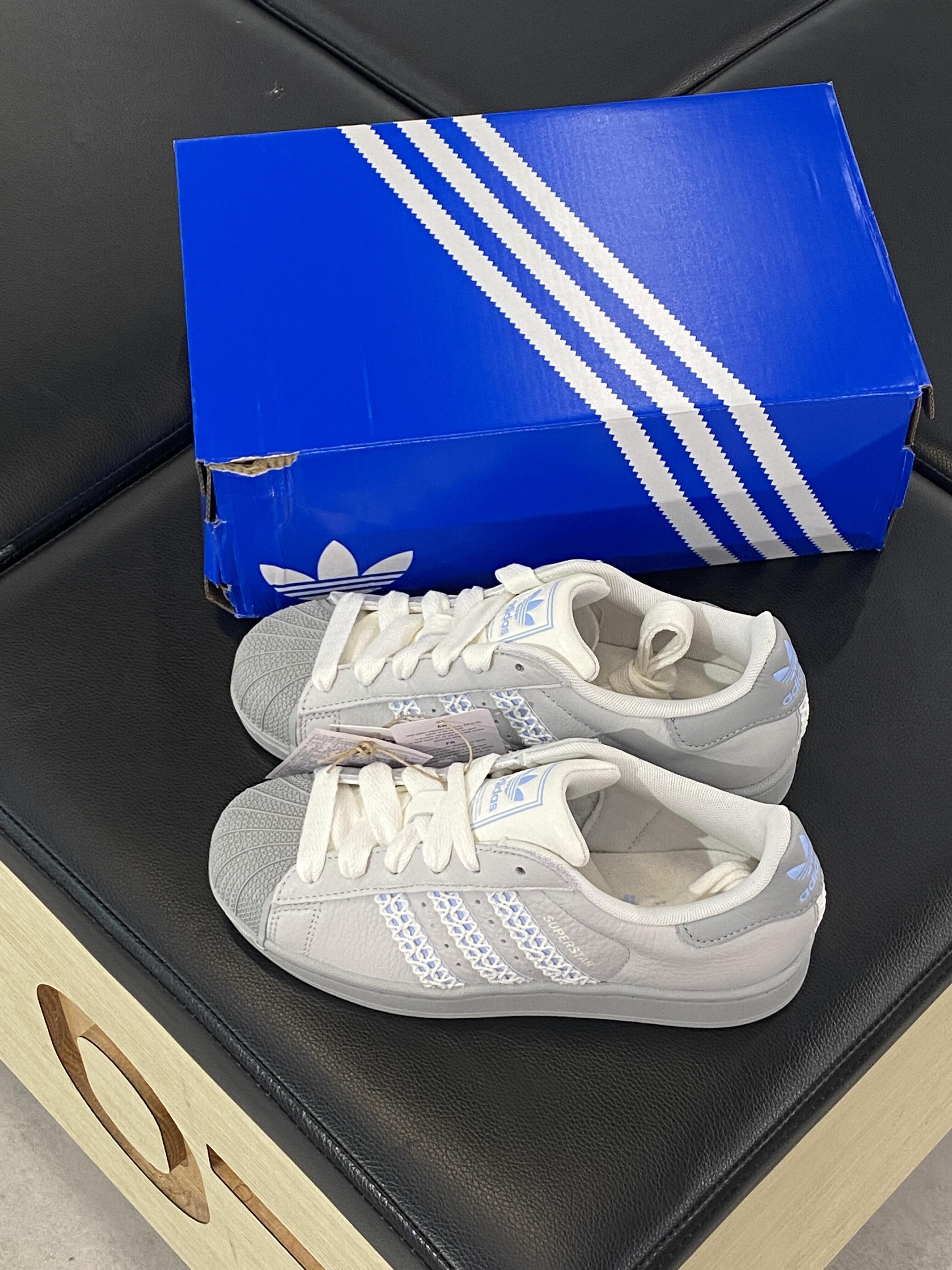 Adidas Originals Superstar 2.0 灰白編織 灰色 貝殼頭 貝殼鞋 寬鞋帶 JQ8729/預購