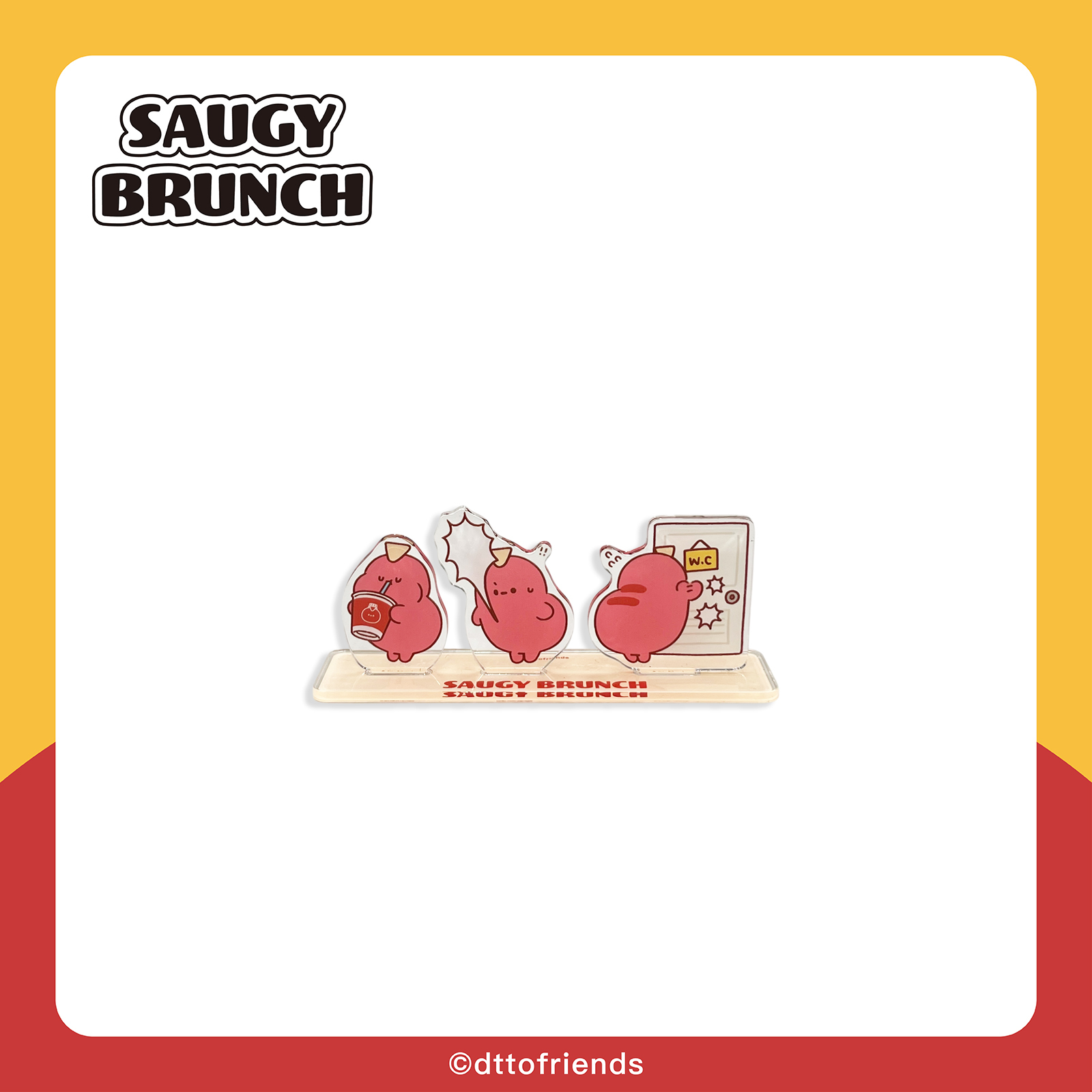 dtto friends-saugy brunch系列-情境立牌-Saugy早餐店大冰奶