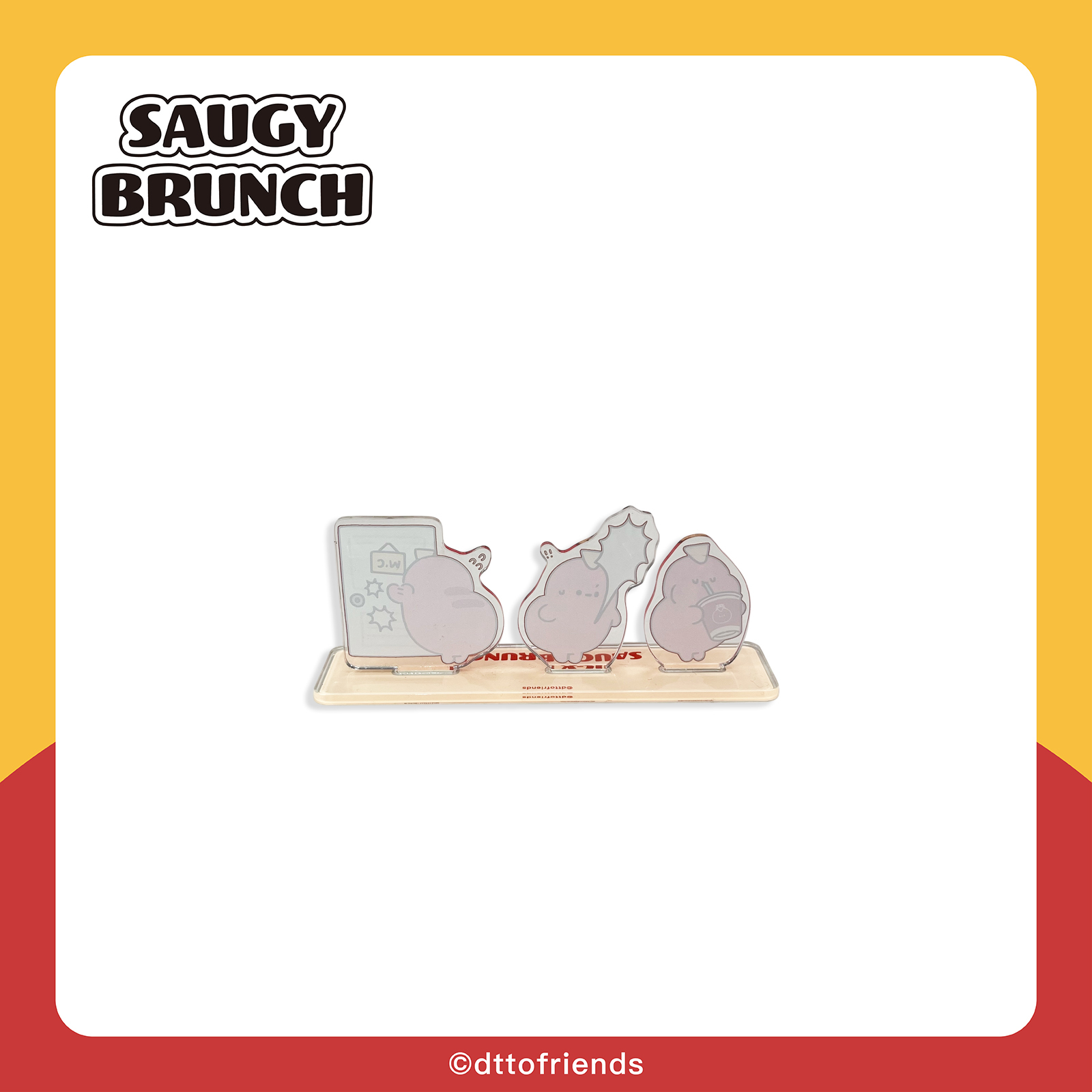 dtto friends-saugy brunch系列-情境立牌-Saugy早餐店大冰奶