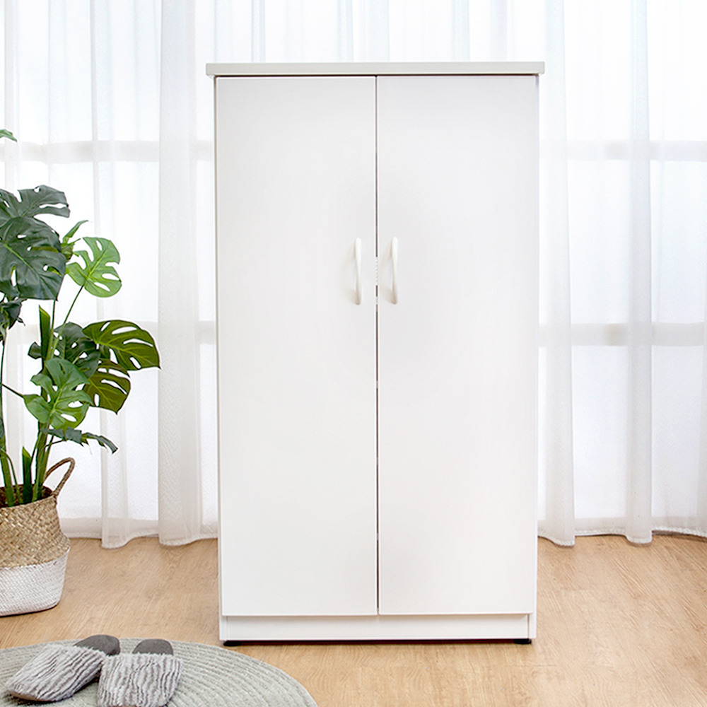 防潮防蛀 防水塑鋼2.2尺上掀收納二門鞋櫃(白色)