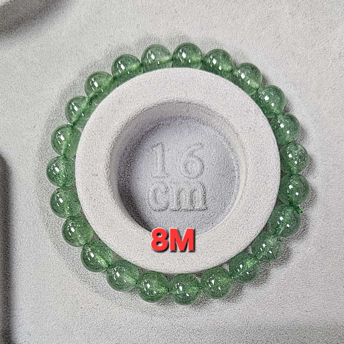 🔮能量水晶🔮銀砂綠草莓手串 (T3/575)