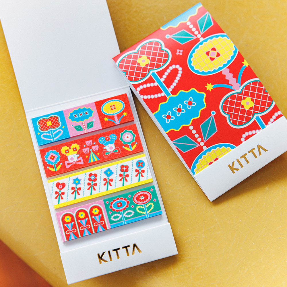 限定 KITTA 和紙膠帶 花園(HUMANA設計) 隨身攜帶和紙膠帶｜KING JIM 日本
