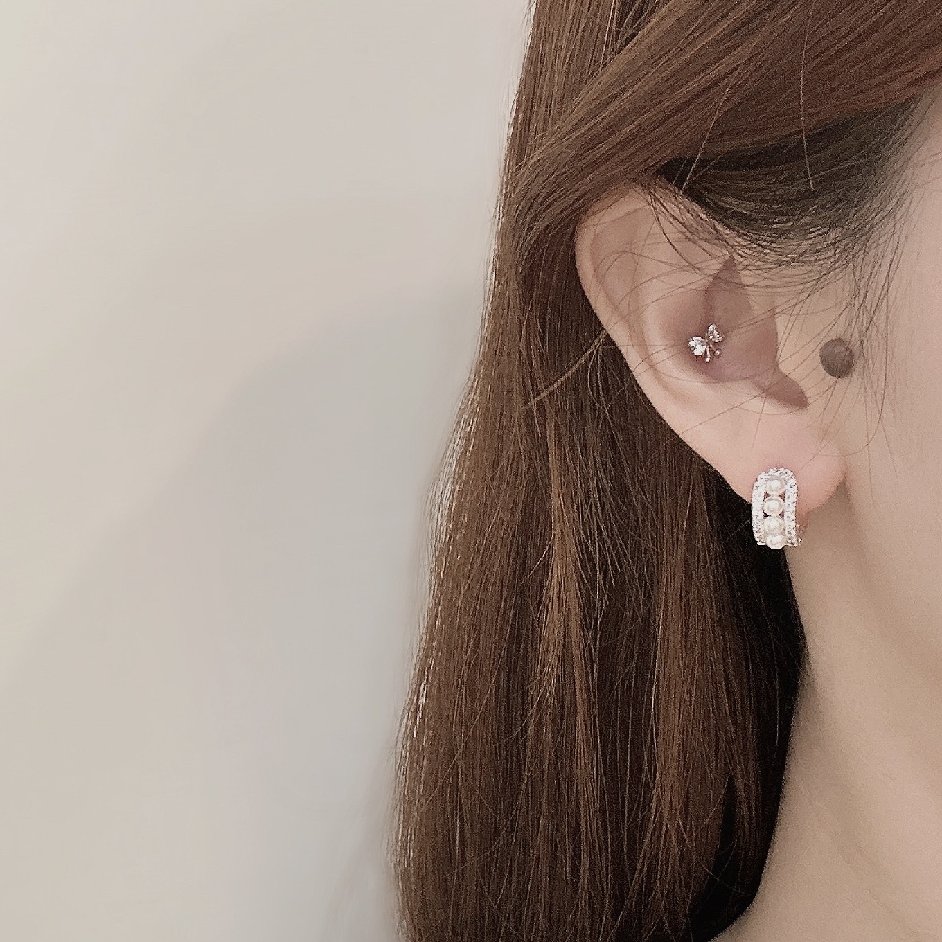 B556排鑽珍珠易扣