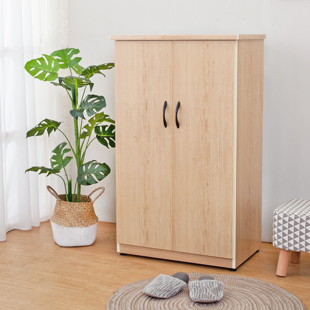 防潮防蛀 防水塑鋼2.2尺二門鞋櫃(兩色可選)