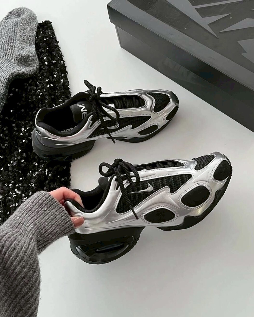 Nike Air Max Muse 金屬黑銀 科技感 氣墊 厚底 休閒鞋