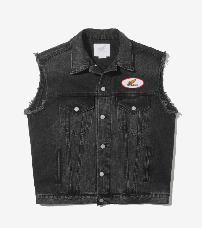 HONDA 本田 /   Washed Denim Vest_Black / HFS1DJ301DBK  AUG25