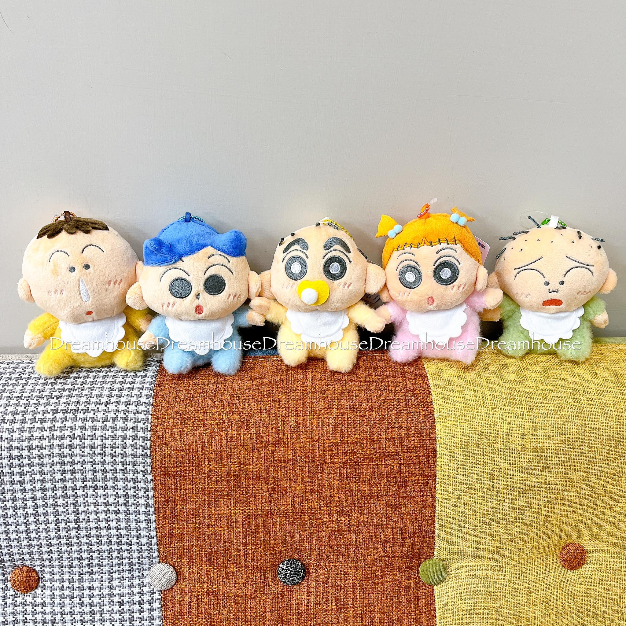 蠟筆小新 妮妮 阿呆 風間 正男 寶寶造型 絨毛娃娃 吊飾娃娃 珠鍊吊飾 玩偶 鑰匙圈