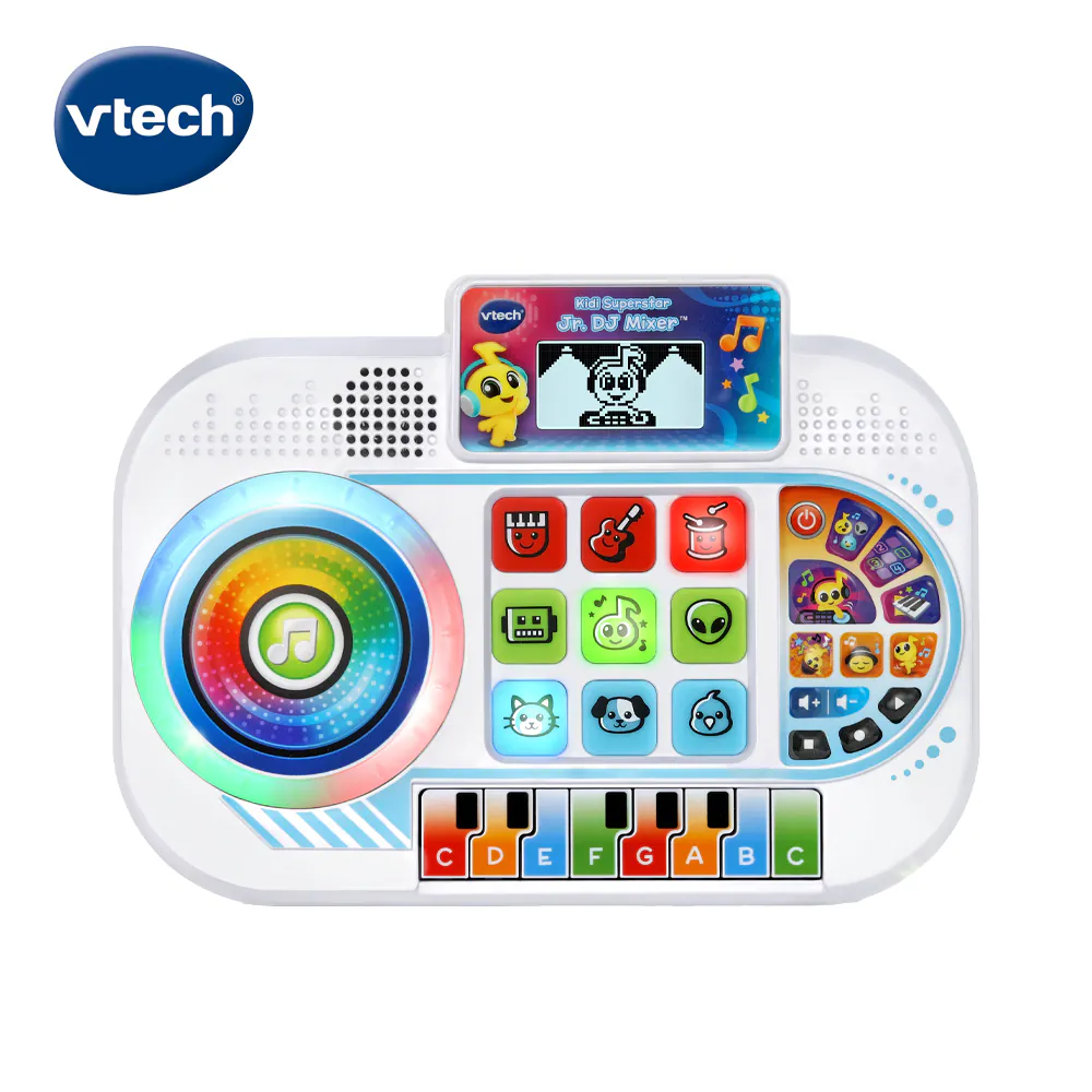 《 英國 Vtech 》 小DJ多功能混音器-閃亮白