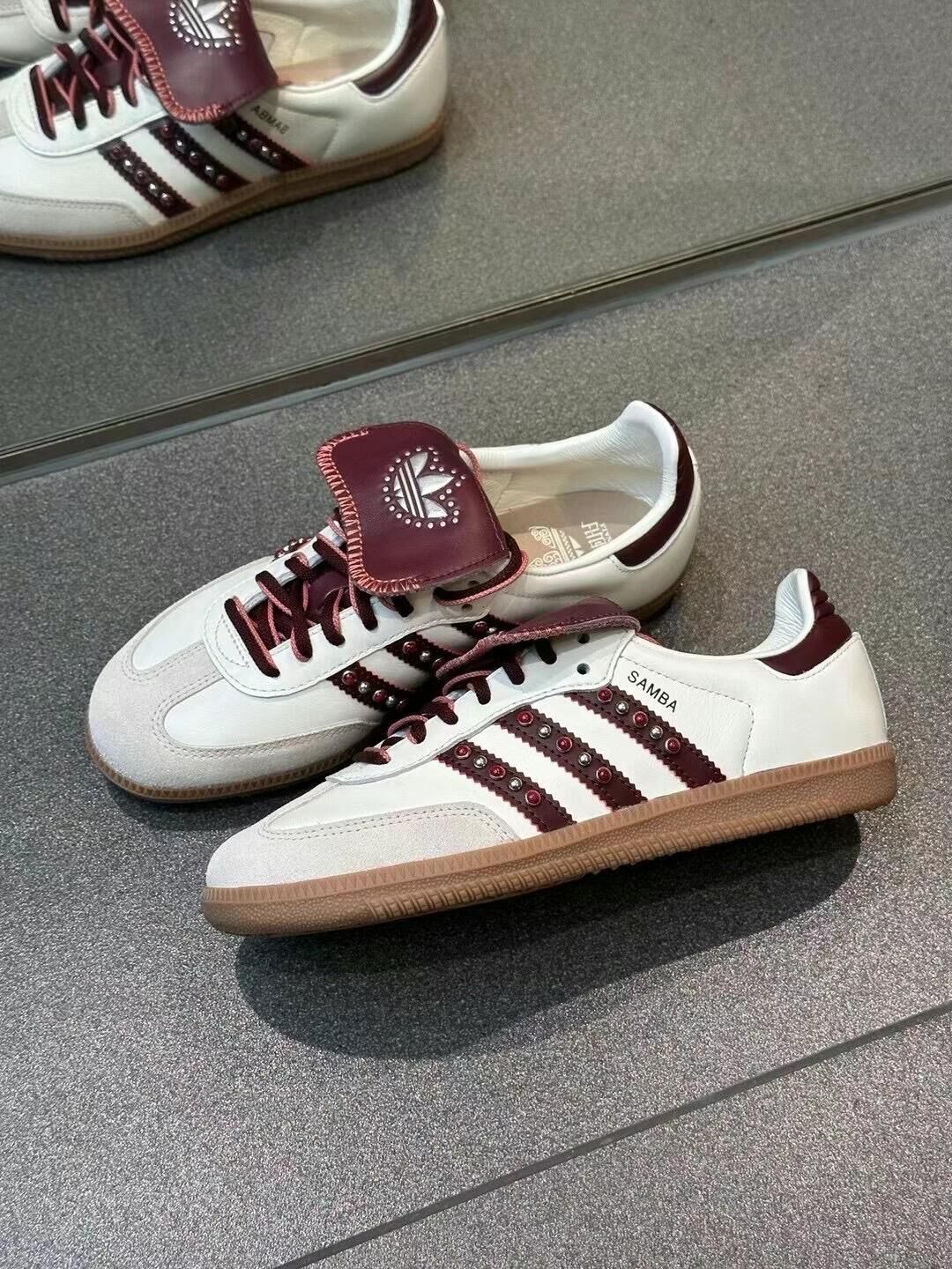 Adidas Originals Samba LT 酒紅奶茶 酒紅 卯釘 翻鞋舌 長鞋舌 德訓鞋 JQ9714/預購