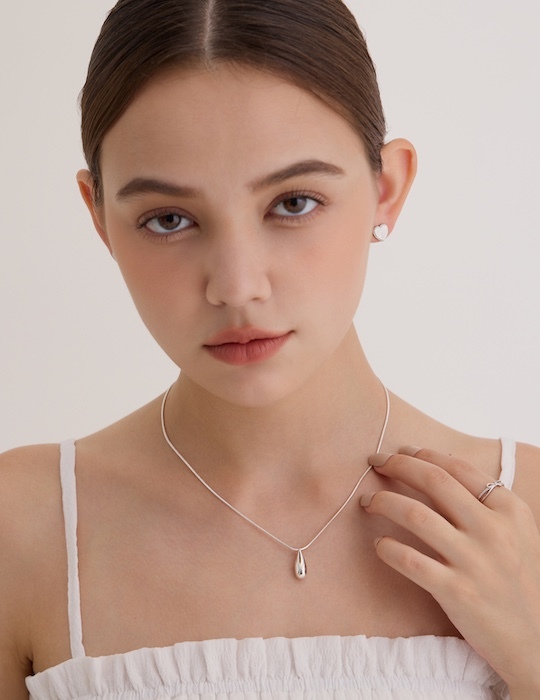 淡雅水滴珠可調式項鍊