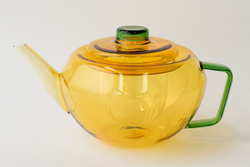 amabro-TWO TONE 耐熱玻璃茶壺 / 黃x綠