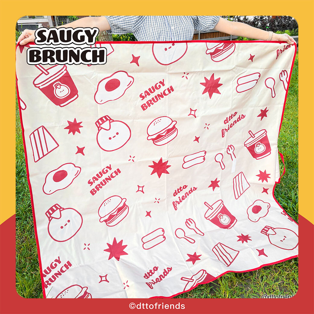 dtto friends-saugy brunch系列-野餐墊-亂花-紅