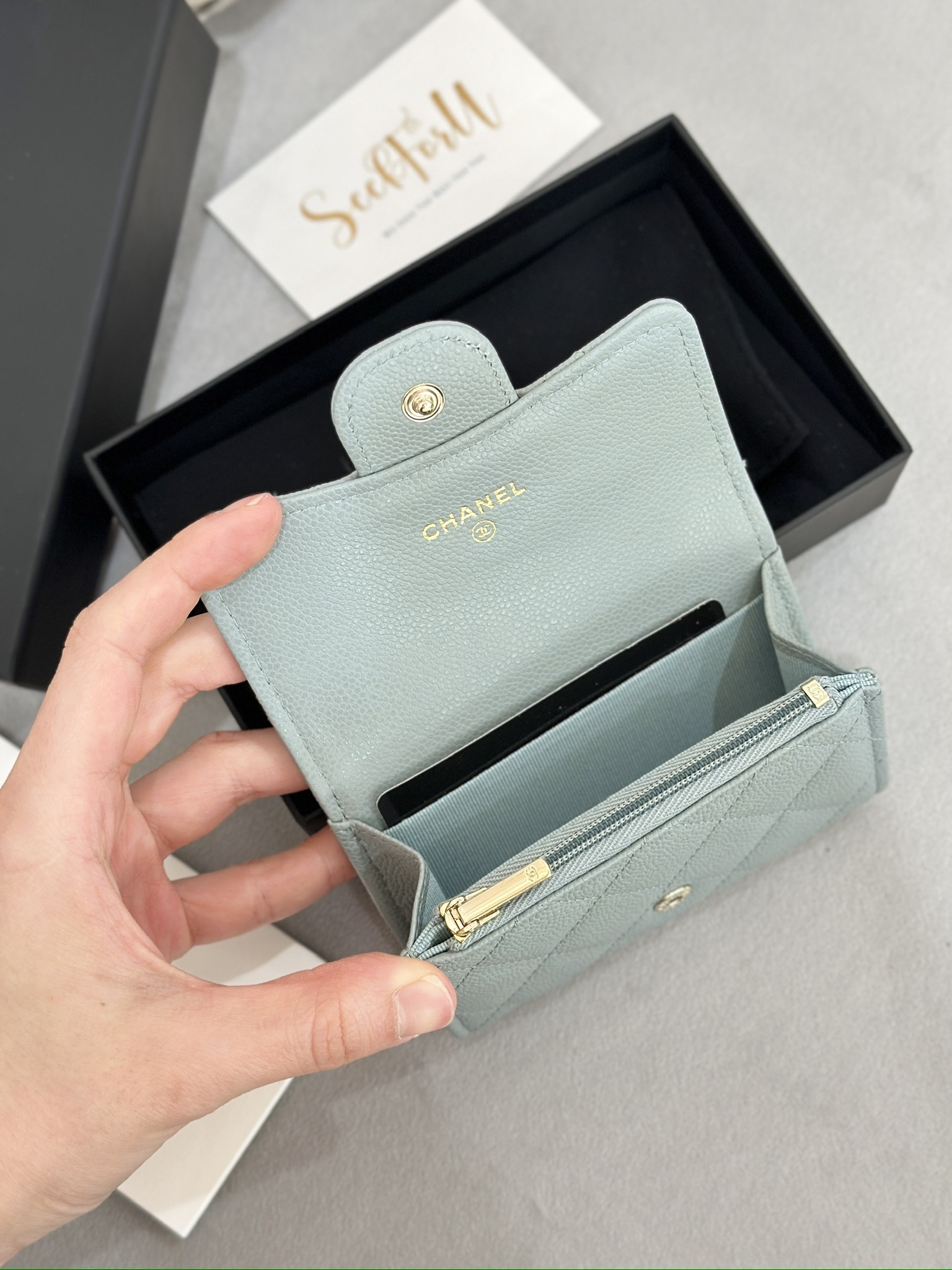 CHANEL Classic Flap Cardholder with zip AP4096