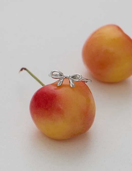 【鈦鋼】經典立體蝴蝶結戒指(銀)