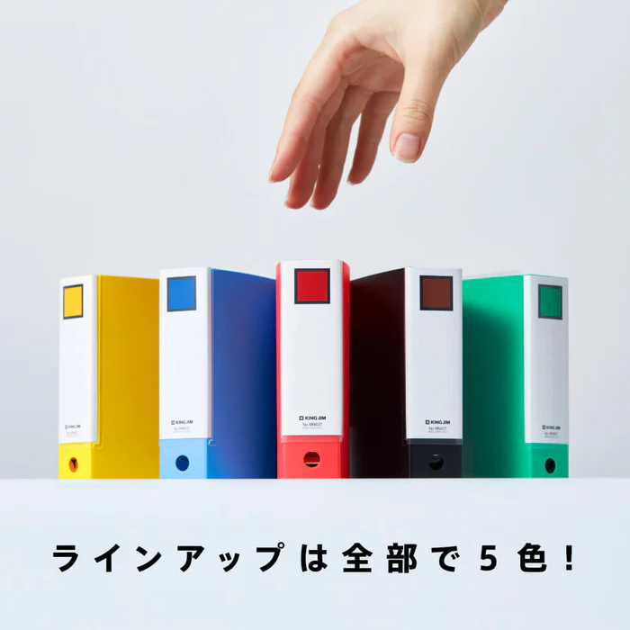 新色 迷你資料夾 三孔 紅 / 黃 / 綠 / 藍 / 黑｜KING JIM 日本