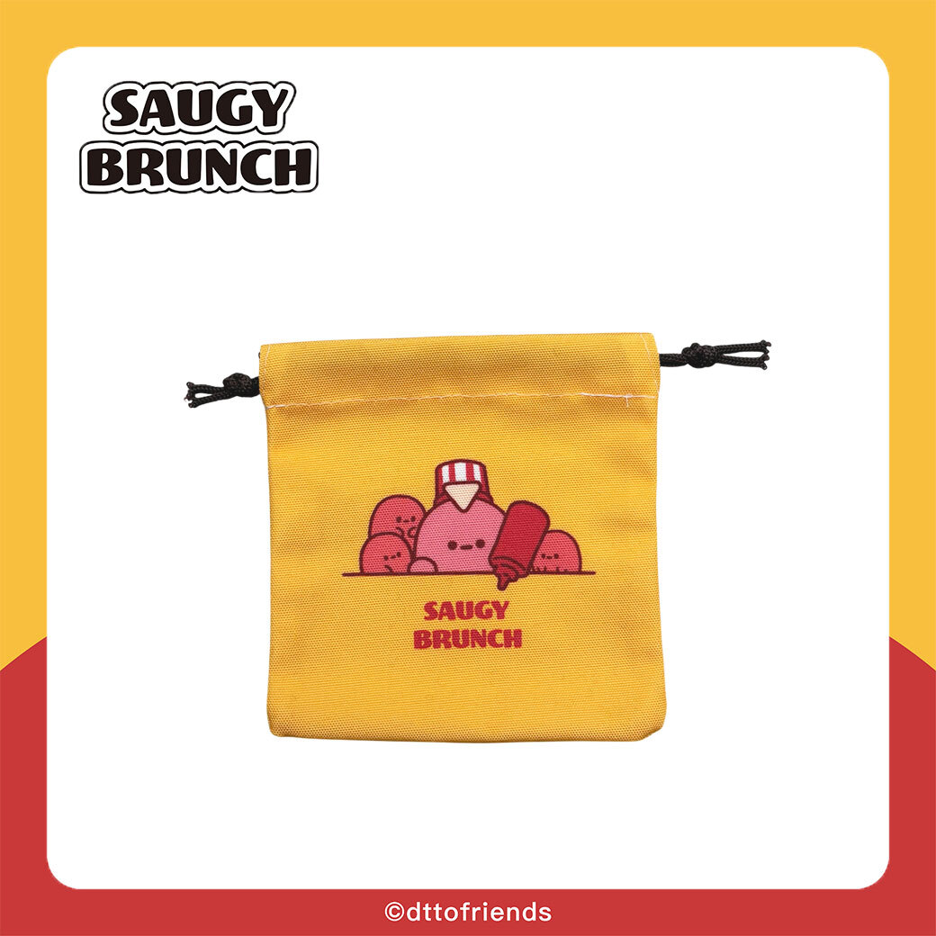 dtto friends-saugy brunch系列-束口袋-Saugy&小肉豆