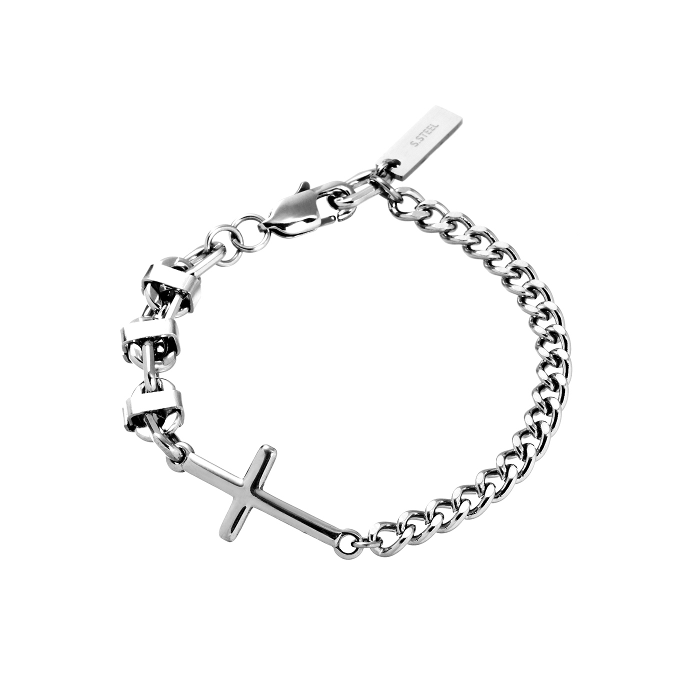 韓國,鋼飾,十字架,手鍊,男生飾品,平價飾品