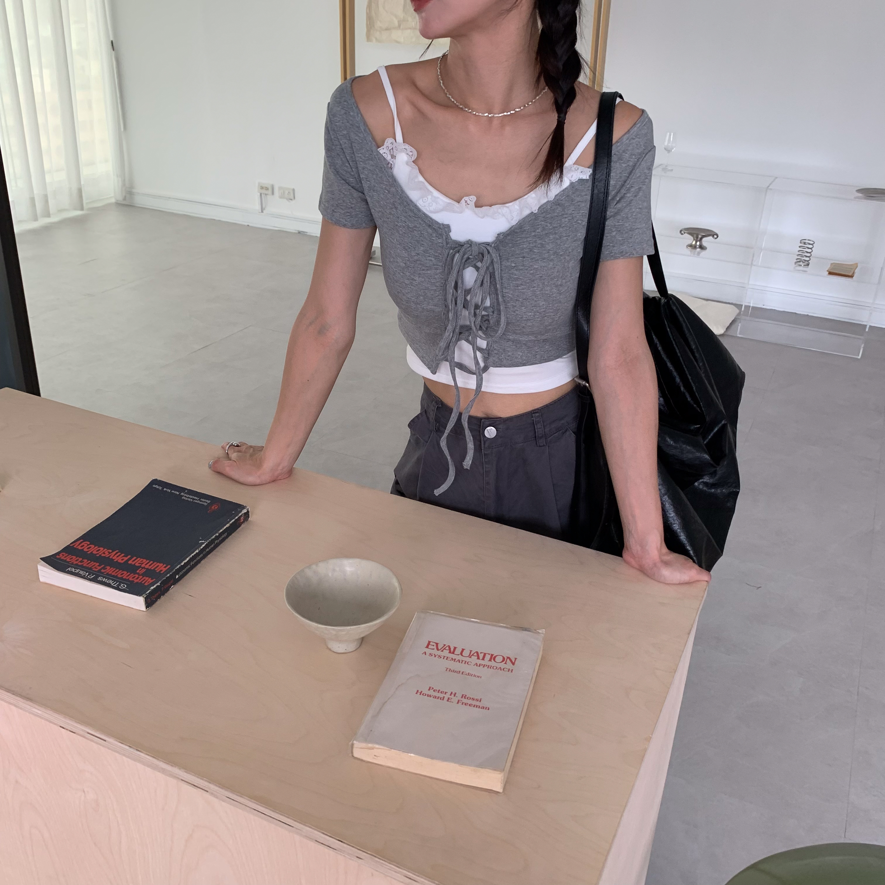 ISA_Double Muse 小馬甲綁帶+蕾絲bra top set_57047